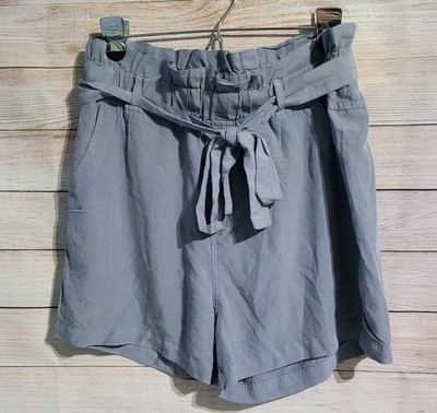 Thread And Supply Shorts Large Paper Bag Belted 2 Pockets Tencel Flintstone NWT
