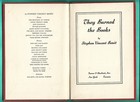 Burned Books Benet 1942 WW II Censor 1st Ed WEAF NBC Radio War Red Network Play — photo 2