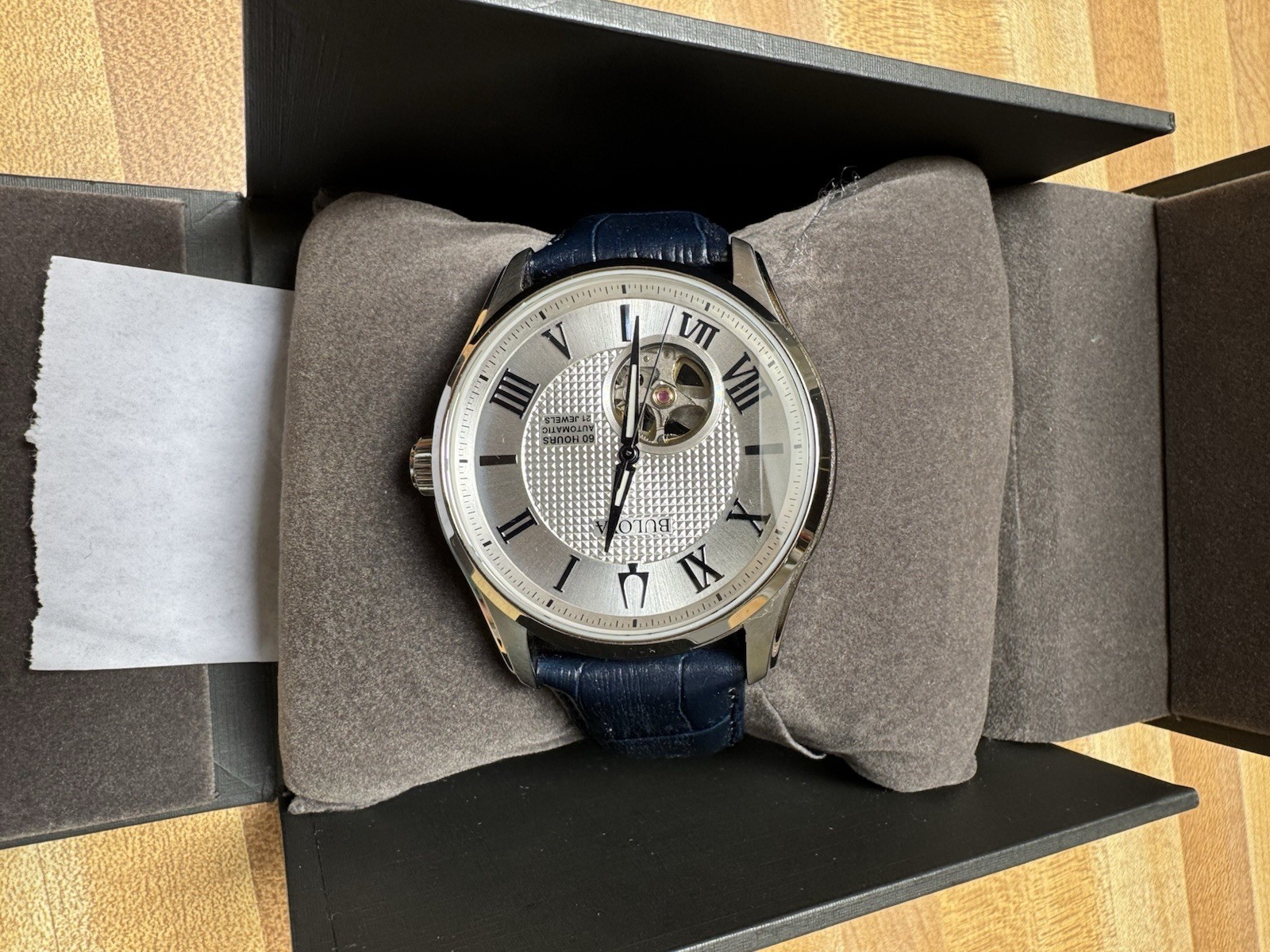 Bulova Wilton Automatic Watch 60hr Power Reserve 43mm Stainless Steel