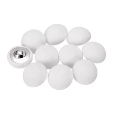 10pcs Fabric Cloth Covered Button 20mm Metal Sewing Craft Buttons White