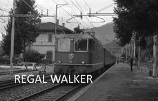 ORIG 35MM FS ITALY SBB SWISS RAILWAY NEGATIVE LOCO - SBB 11166 PREGLIA 1982