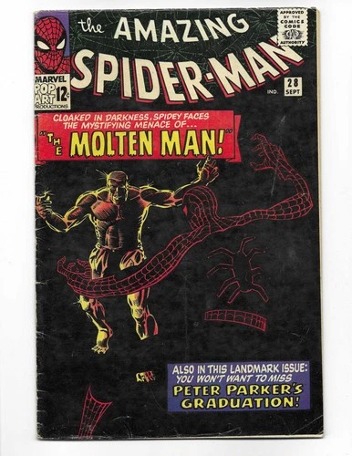 Amazing Spider-Man 28 1965 Marvel Comics VG+ 4.5 1st App Of Molten Man