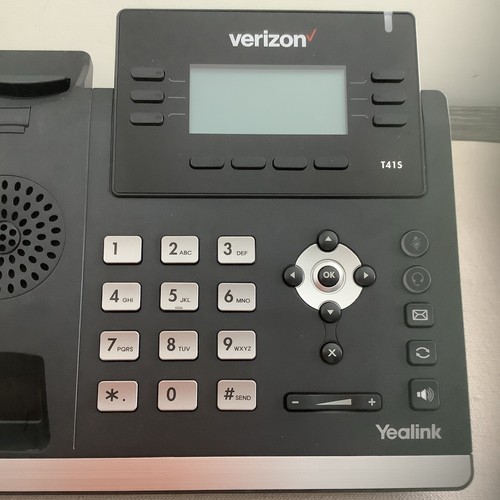 Yealink Verizon SIP-T41S POE IP Phone - W/ Stand, Handset, Cord, Great Condition - Picture 7 of 17