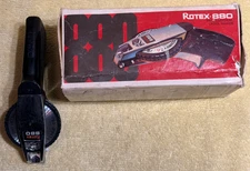 Vintage Rotex 880 Embossing Label Maker 1/2 In. & 3/8 in. Tested w/ Box
