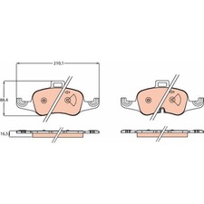 TRW GDB2120 Bremsbelagsatz für AUDI TT FV3 FVP FV9 FVR Bremse Bremsbeläge