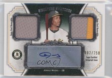 2012 Museum Collection Signature Swatches Dual Relics /250 Jemile Weeks Auto no9