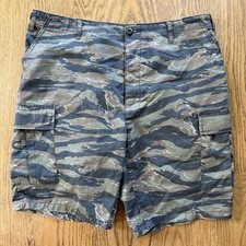 Rothco Shorts Mens Large Green Tiger Stripe Camo Cargo Military Vietnam BDU