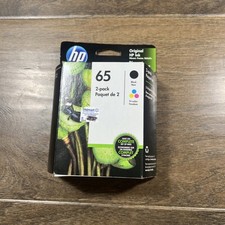 HP 65 2pack Combo Ink Cartridges Black and Color HP65 New Genuine