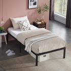 14 Inch Metal Platform Bed Frame,Heavy Duty Steel Slat/Noise Free&No Box Spri...