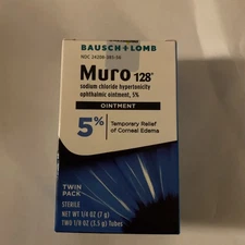 Bausch & Lomb Muro 128 Sodium Chloride Ointment 5% Twin Pack EXP 01/2026