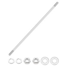 M10x350mm Barra filettata doppia, 2pz, 304 acciaio, con dado e rondella