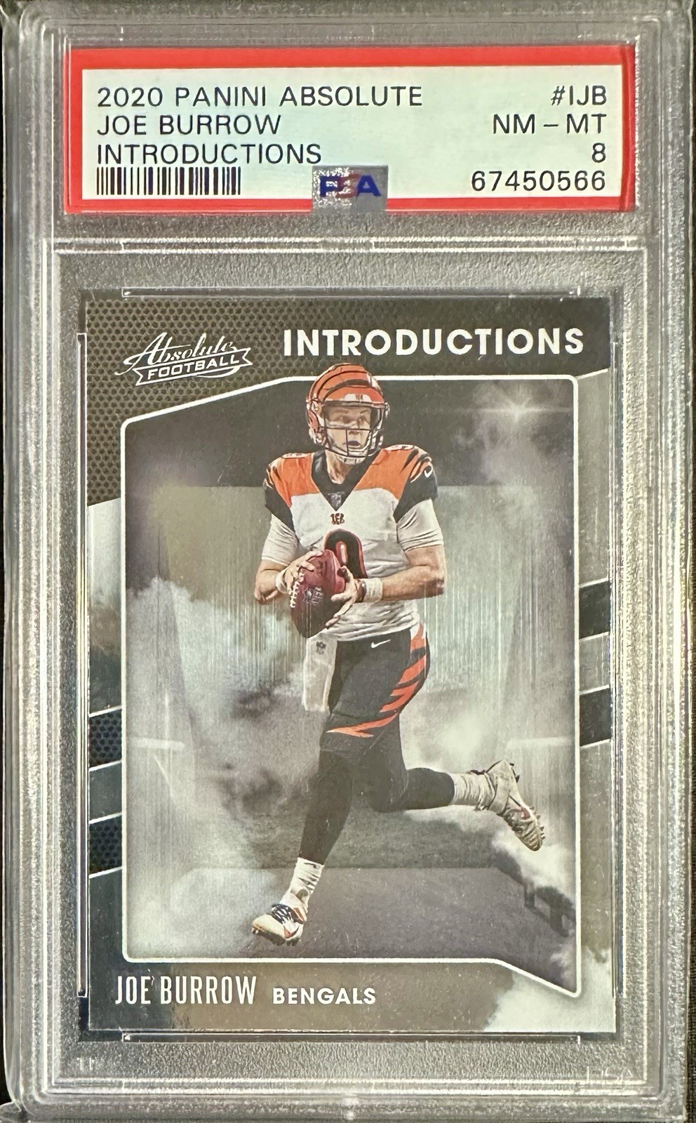 2020 Panini Absolute - Introductions Joe Burrow #I-JB (RC) PSA 8