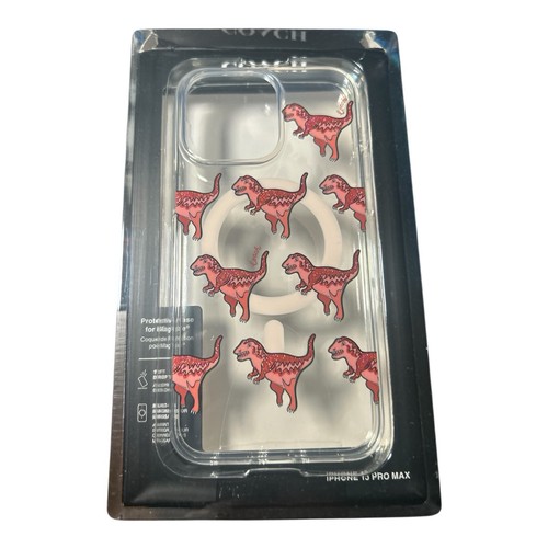 Coach Rexy Glitter Dinosaur iPhone 15 Pro Max Protective MagSafe Clear Case - Photo 2 sur 3