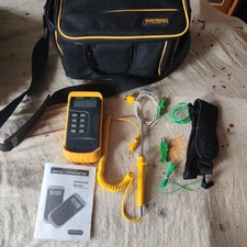 MARTINDALE DT75 DUAL INPUT DIGITAL THERMOMETER with bag and probe.