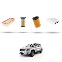 Hoffcar Wartungskit - 4 Filter FüR VW Tiguan I (5N) 2.0 TDI 135KW Ab 2015