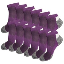 12PK Mens Low Cut Ankle Socks Size 6-12 Cotton Cushioned Casual Athletic Running