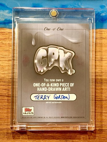 2025 Topps GPK 40th Worst - Adam Bomb 1/1 Sketch Card - Terry Gordon Silver Auto - Picture 2 of 2