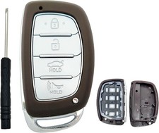 Replacement Key Fob Cover Case fit for Sonata Tucson Elantra Model: 4 Button-E