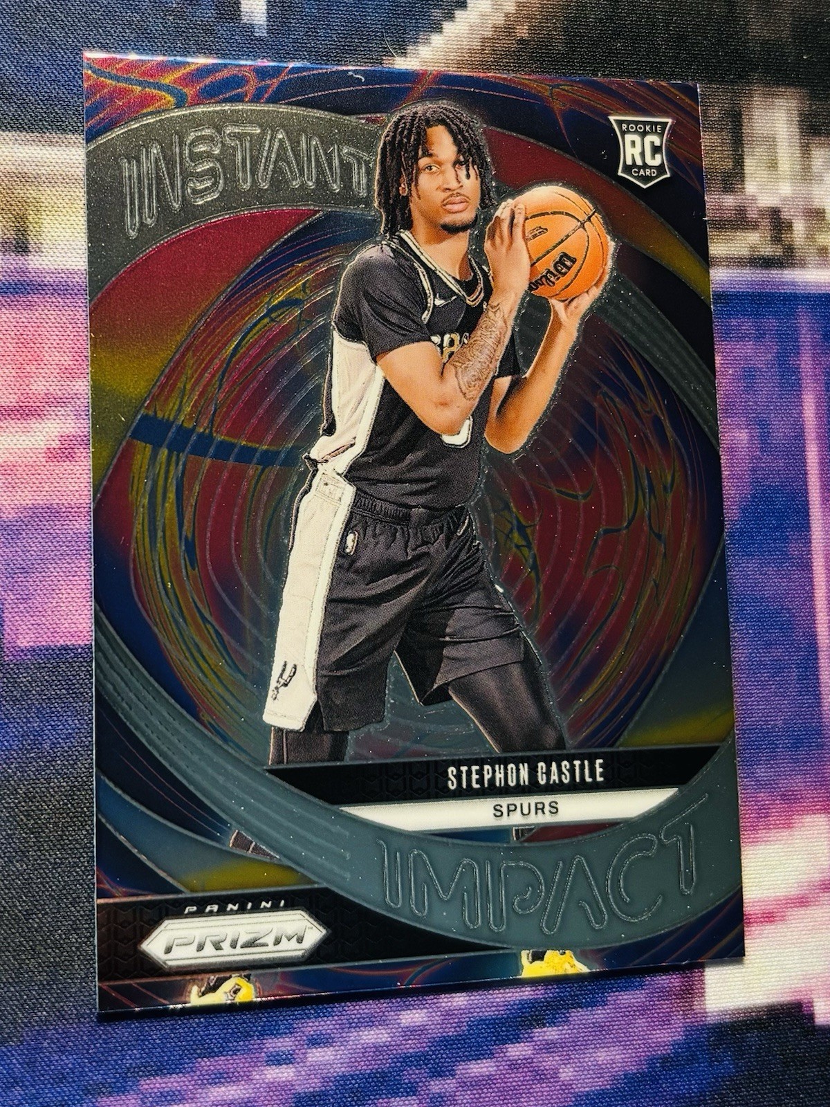 2024-25 Panini Prizm Instant Impact Stephon Castle RC #4 Spurs