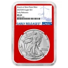 2025 (W) $1 1-oz American Silver Eagle NGC MS69 ER Blue Label Red Core