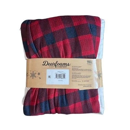 Dearfoams Women's 2X Red/Tan/Black Family Christmas Holiday 2 Peace Pajama Set - Image 3 of 4