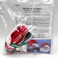 Design Works Santa Coasters Plastic Canvas Kit