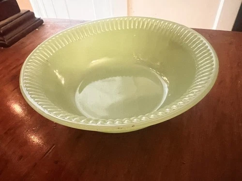 Fire King Jane Ray Fruit Berry Bowl Green Jadeite