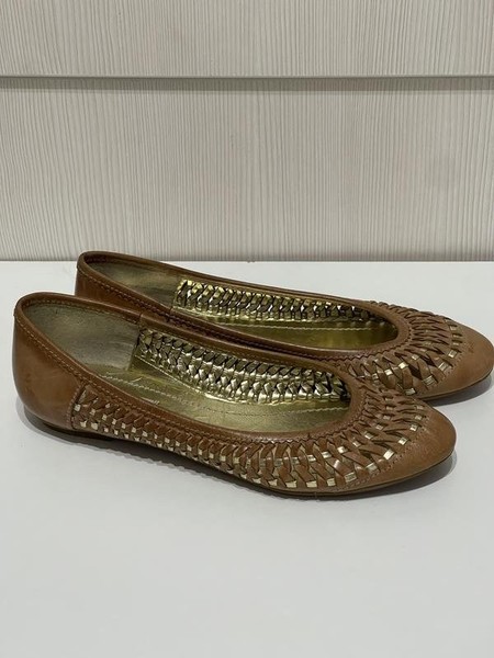 Women Dune Heels Brown Leather 36.5 #3OJT