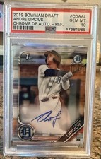 Topps 2019 Bowman Draft Andre Lipcius Chrome DP Auto Refractor /499 PSA 10