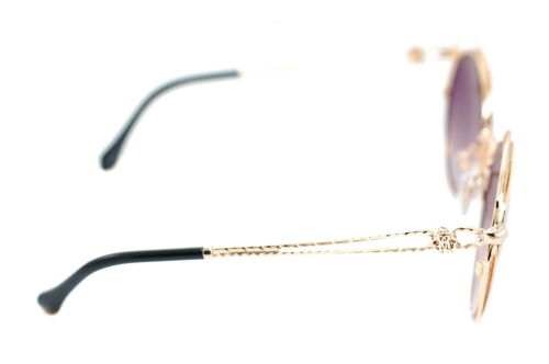 ROBERTO CAVALLI CASCINA 1030 28G Womens Metal Round Sunglasses GOLD MIRROR BROWN - Picture 4 of 9