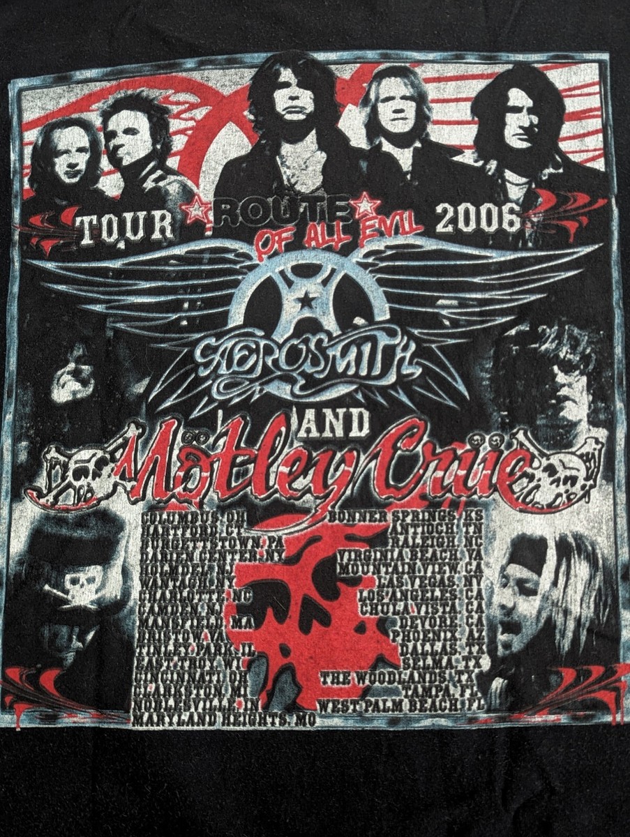 モトリークルー/ Motley Crue/エアロスミス/AEROSMITH 古着 00s AERO SMITH × MOTLEY CRUE 「Route of All Evil 666
