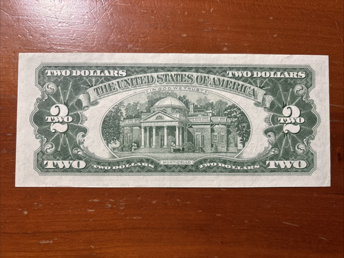 1963 A $2.00 TWO DOLLAR RED SEAL STAR NOTE NICE CONDITION *00703726 A - Picture 2 of 2