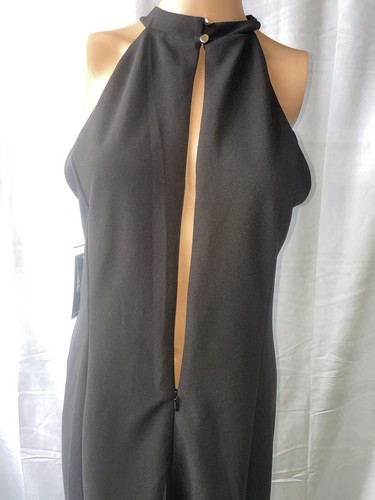 JULIA JORDAN twist halter sheath dress black dress size 14 LARGE 2023 NEW - Picture 23 of 24