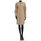 BOTTEGA VENETA 1500$ Dress - Khaki Long Sleeve Compact Stretch Poplin