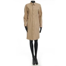 BOTTEGA VENETA 1500$ Dress - Khaki Long Sleeve Compact Stretch Poplin