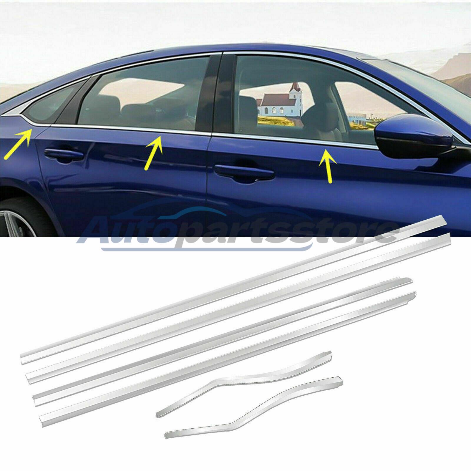 Chrome Stainless Steel Window Door Cover Trim For Honda Accord 10th 18 19 20-22