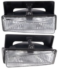 1993-1997 Camaro Z28 Front Bumper Fog Lights W Brackets Pair New Reproduction
