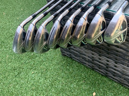 Taylormade SIM Max Golf clubs 4 to PW + SW Tense stiff shafts tour velvet grips