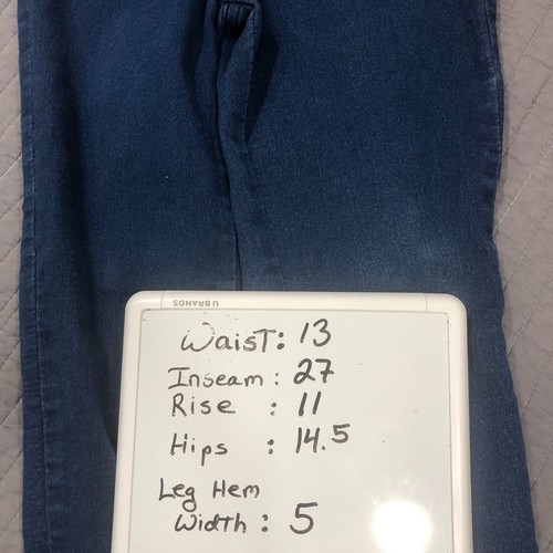 Steves Jeans Youth Boy Large 14 Blue Knit Denim Stretch Slim Fit Tie Waist - Picture 19 of 19