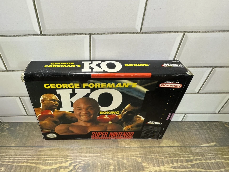 George Foreman's KO Boxing SNES Nintendo ~ Game, Box, Manual, CIB, Tested - Image 3 of 4