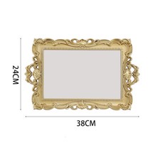 Vintage Mirror Tray Dessert Snack Tea Saucer Perfume Tray Makeup Candle Stand UK