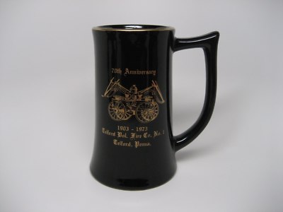 Vtg 70th Anniversary 1903-1973 Telford Penna Fire Department Cup Mug Beer Stein