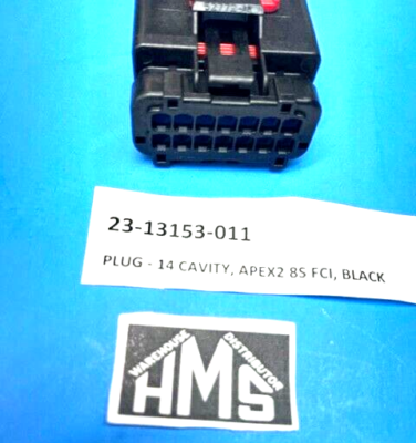 23-13153-011 PLUG -14 FREIGHTLINER CAVITY, APEX2 8S FCI, BLACK