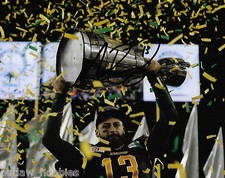 Edmonton Eskimos Mike Reilly Signed Autographed 8x10 CFL Photo COA Grey Cup