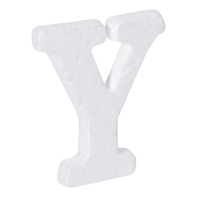 Foam Letters Y Letter EPS White Polystyrene Letter Foam 100mm/4 Inch