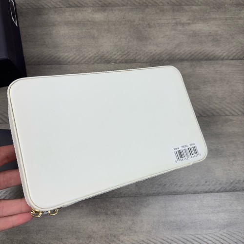Pottery Barn Wolf Maria Zip Jewelry Case Travel Organizer White Medium Read NIB - Picture 5 of 13