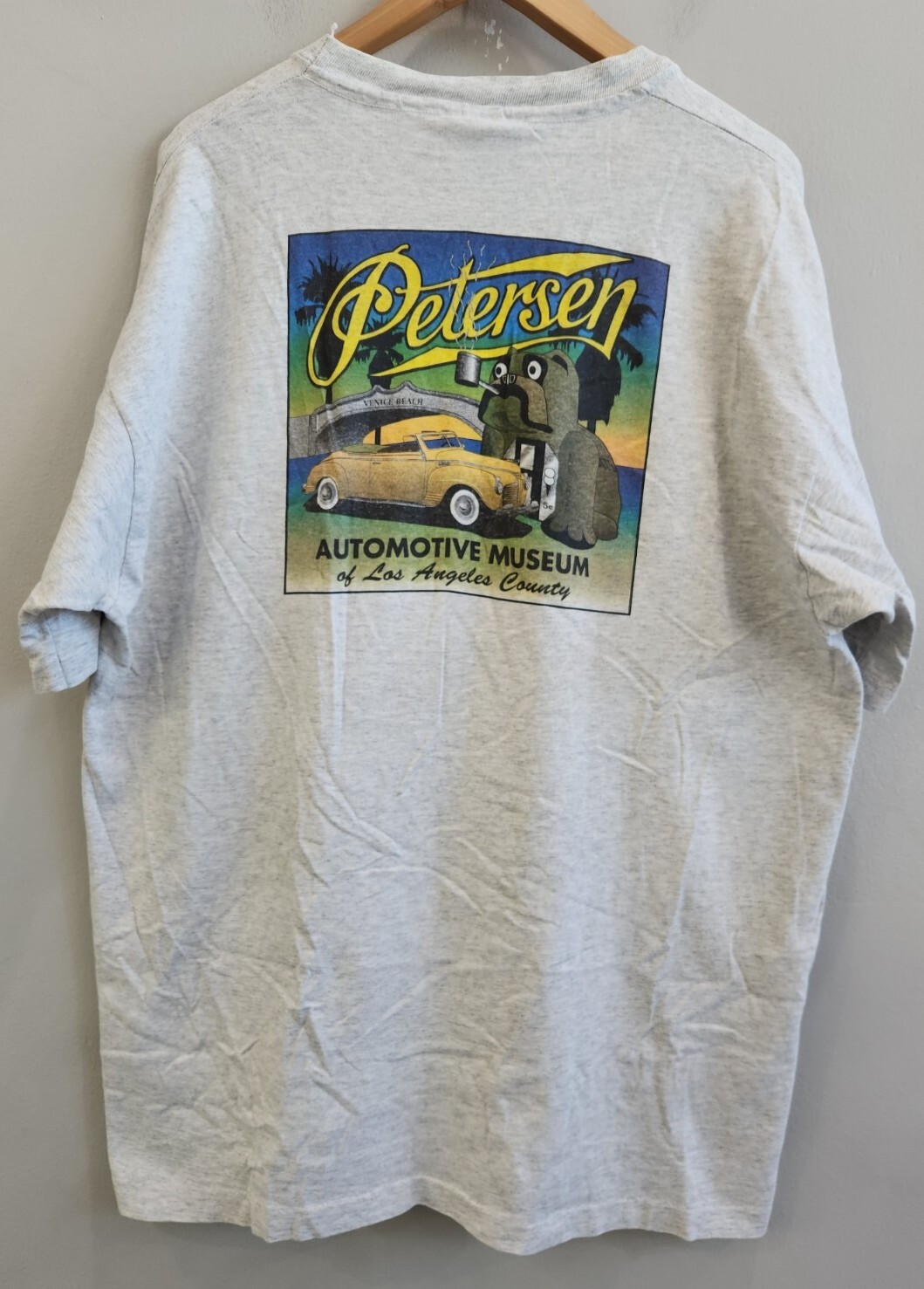 ALTRA Camicia grigia Petersen Automotive Mus Los Angeles vintage made in USA XXL