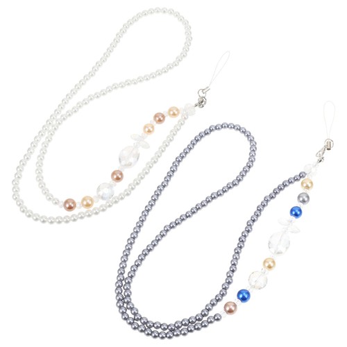 2 Pcs Beaded Phone Lanyard Beads Lanyards Smartphone Hanging Straps - 第 8/12 張圖片