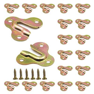 20pcs Zinc Yellow Keyhole Hangers Mirror Picture Frame Hangers Mug Key Coat H...