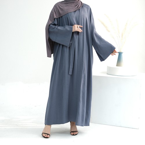 Vestido largo abierto Abaya musulmán para mujer cárdigan caftán kimono noche graduación vestido árabe - Imagen 84 de 140